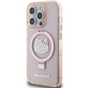 Hello Kitty HKHMP15LHRSGEP iPhone 15 Pro6.1" różowy/pink hardcase Ring Stand Glitter Electrop Logo MagSafe