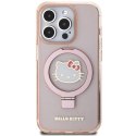 Hello Kitty HKHMP15LHRSGEP iPhone 15 Pro6.1" różowy/pink hardcase Ring Stand Glitter Electrop Logo MagSafe