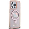 Hello Kitty HKHMP15LHRSGEP iPhone 15 Pro6.1" różowy/pink hardcase Ring Stand Glitter Electrop Logo MagSafe