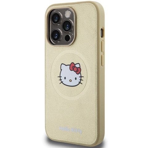 Hello Kitty HKHMP15LPGHCKD iPhone 15 Pro6.1" złoty/gold hardcase Leather Kitty Head MagSafe
