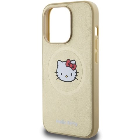 Hello Kitty HKHMP15LPGHCKD iPhone 15 Pro6.1" złoty/gold hardcase Leather Kitty Head MagSafe