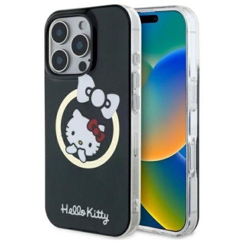Hello Kitty HKHMP16XHFLBK iPhone 16 ProMax 6,9" czarny/black hardcase IML Fun bow Magsafe