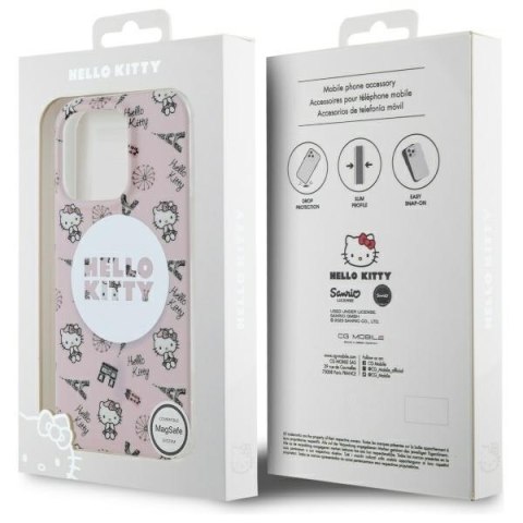 Hello Kitty HKHMP16LHAOPP iPhone 16 Pro6,3" różowy/pink hardcase IML All Over Paris Magsafe