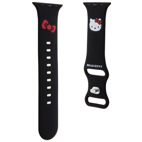 Hello Kitty Pasek HKAWMSCHBLK Apple Watch 38/40/41mm czarny/black strap Silicone Kitty Head