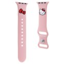 Hello Kitty Pasek HKAWMSCHBLP Apple Watch 38/40/41mm różowy/pink strap Silicone Kitty Head