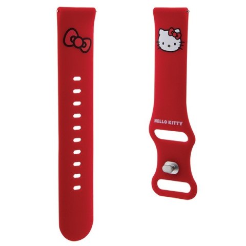 Hello Kitty Pasek Uniwersalny HKUWMSCHBLR Silicone Kitty Head czerwony/red 20mm