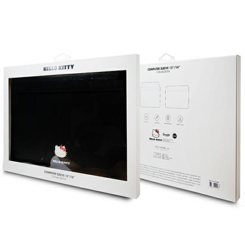 Hello Kitty Sleeve HKCS14PGHDLMK 14"czarny/black PU Metal Logo