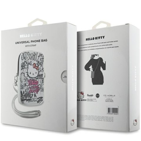 Hello Kitty Torebka HKPBPDGPHEbiały/white Graffiti Kitty Head