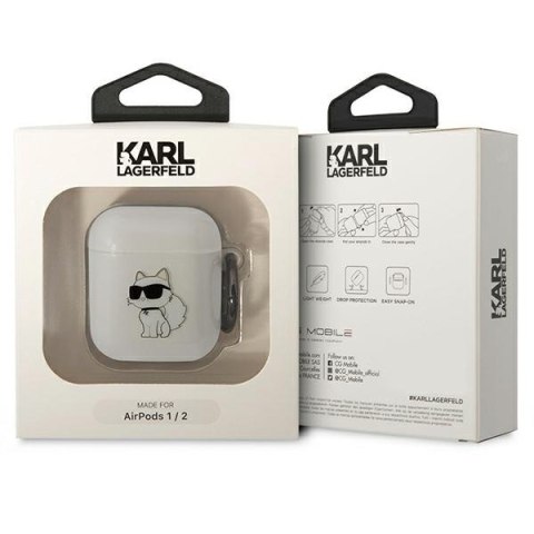 Karl Lagerfeld KLA2HNCHTCT Airpods 1/2cover transparent Ikonik Choupette