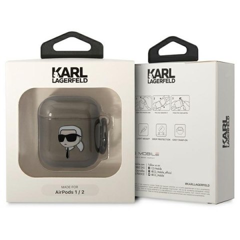 Karl Lagerfeld KLA2HNIKTCK AirPods 1/2cover czarny/black Karl`s Head