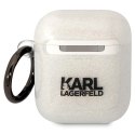 Karl Lagerfeld KLA2HNKCTGT Airpods 1/2cover transparent Glitter Karl&Choupette