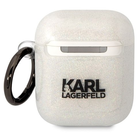 Karl Lagerfeld KLA2HNKCTGT Airpods 1/2cover transparent Glitter Karl&Choupette