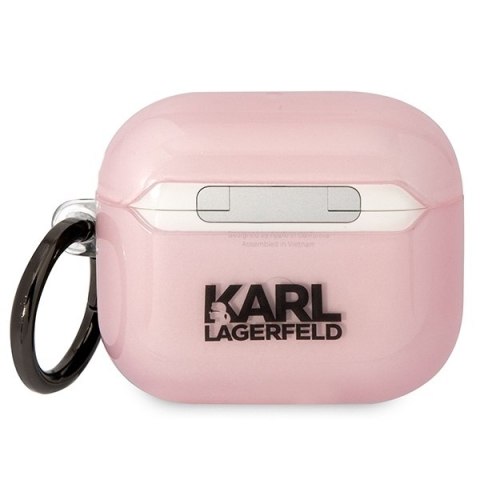 Karl Lagerfeld KLA3HNCHTCP Airpods 3cover różowy/pink Ikonik Choupette