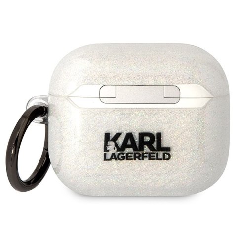 Karl Lagerfeld KLA3HNKCTGT Airpods 3cover transparent Glitter Karl&Choupette