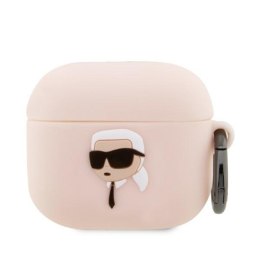 Karl Lagerfeld KLA3RUNIKP AirPods 3 cover różowy/pink Silicone Karl Head 3D