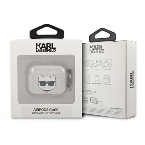 Karl Lagerfeld KLA3UCHGS AirPods 3cover srebrny/silver Glitter Choupette