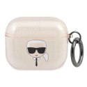 Karl Lagerfeld KLA3UKHGD AirPods 3cover złoty/gold Glitter Karl`s Head