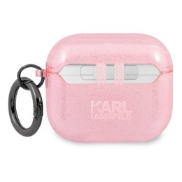 Karl Lagerfeld KLA3UKHGP AirPods 3 cover różowy/pink Glitter Karl`s Head