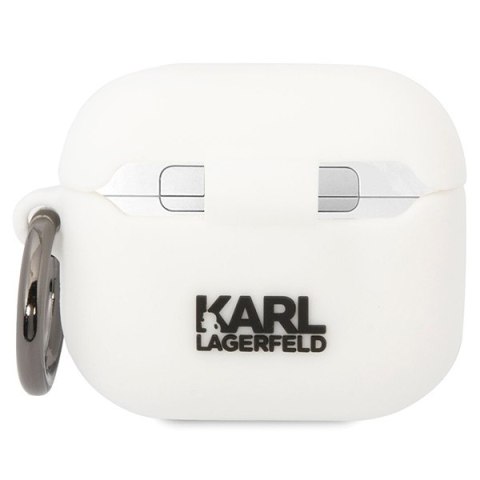 Karl Lagerfeld KLACA3SILKCW AirPods 3cover biały/white Silicone Karl & Choupette