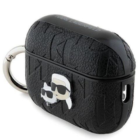 Karl Lagerfeld KLAP2PGKCPK AirPods Pro2 (2022/2023) cover czarny/black Monogram Karl & Choupette Head