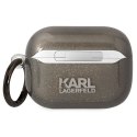 Karl Lagerfeld KLAPHNKCTGK Airpods Procover czarny/black Glitter Karl&Choupette