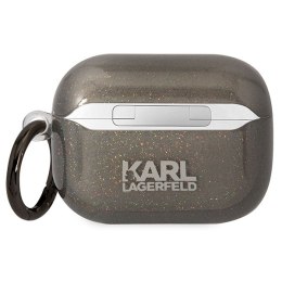 Karl Lagerfeld KLAPHNKCTGK Airpods Procover czarny/black Glitter Karl&Choupette