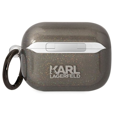 Karl Lagerfeld KLAPHNKCTGK Airpods Procover czarny/black Glitter Karl&Choupette