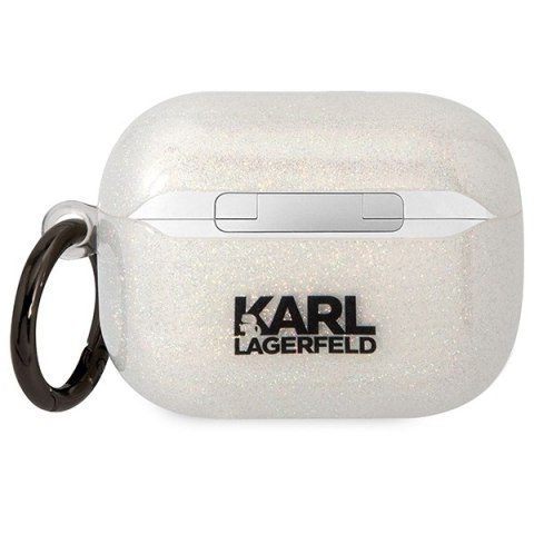 Karl Lagerfeld KLAPHNKCTGT Airpods Procover transparent Glitter Karl&Choupette