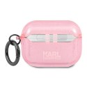 Karl Lagerfeld KLAPUKHGP AirPods Procover różowy/pink Glitter Karl`s Head