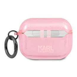 Karl Lagerfeld KLAPUKHGP AirPods Procover różowy/pink Glitter Karl`s Head