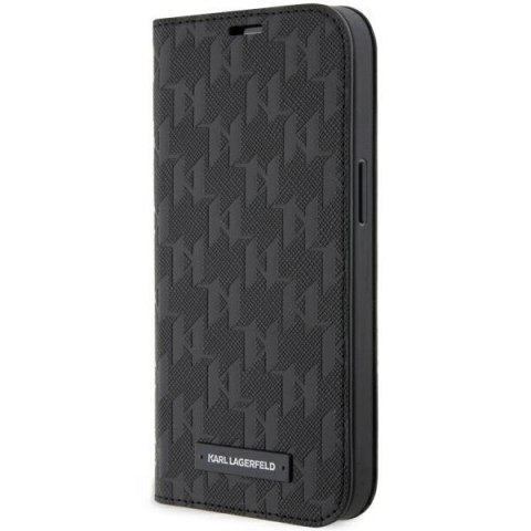Karl Lagerfeld KLBKP14XSAKLHPK iPhone 14Pro Max 6.7" bookcase czarny/black Saffiano Monogram