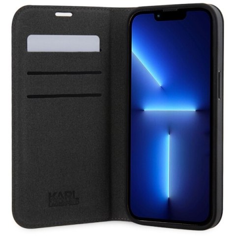 Karl Lagerfeld KLBKP14XSAKLHPK iPhone 14Pro Max 6.7" bookcase czarny/black Saffiano Monogram