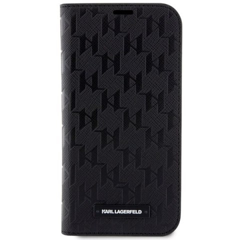 Karl Lagerfeld KLBKP14LSAKLHPK iPhone 14Pro 6.1" bookcase czarny/black Saffiano Monogram