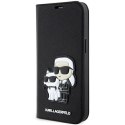 Karl Lagerfeld KLBKP14LSANKCPK iPhone 14Pro 6.1" bookcase czarny/black Saffiano Karl & Choupette