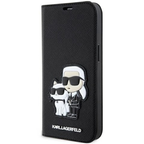 Karl Lagerfeld KLBKP14LSANKCPK iPhone 14Pro 6.1" bookcase czarny/black Saffiano Karl & Choupette