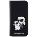 Karl Lagerfeld KLBKP14LSANKCPK iPhone 14Pro 6.1" bookcase czarny/black Saffiano Karl & Choupette