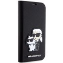 Karl Lagerfeld KLBKP14LSANKCPK iPhone 14Pro 6.1" bookcase czarny/black Saffiano Karl & Choupette