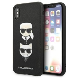 Karl Lagerfeld KLHCI65SAKICKCBK iPhoneXS Max czarny/black hardcase Saffiano Karl&Choupette Head