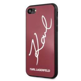 Karl Lagerfeld KLHCI8DLKSRE iPhone 7/8SE 2020 / SE 2022 czerwony/red hard case Signature Glitter
