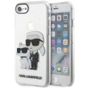 Karl Lagerfeld KLHCI8HNKCTGT iPhone 7/8/SE 2020 / SE 2022 transparent hardcase Gliter Karl&Choupette