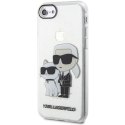 Karl Lagerfeld KLHCI8HNKCTGT iPhone 7/8/SE 2020 / SE 2022 transparent hardcase Gliter Karl&Choupette