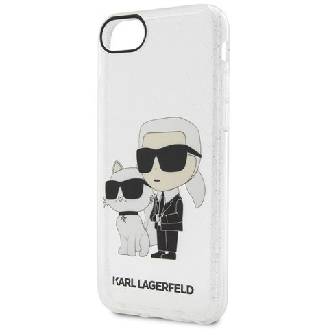 Karl Lagerfeld KLHCI8HNKCTGT iPhone 7/8/SE 2020 / SE 2022 transparent hardcase Gliter Karl&Choupette