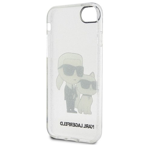 Karl Lagerfeld KLHCI8HNKCTGT iPhone 7/8/SE 2020 / SE 2022 transparent hardcase Gliter Karl&Choupette