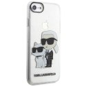 Karl Lagerfeld KLHCI8HNKCTGT iPhone 7/8/SE 2020 / SE 2022 transparent hardcase Gliter Karl&Choupette