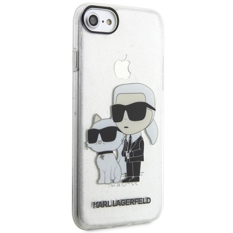 Karl Lagerfeld KLHCI8HNKCTGT iPhone 7/8/SE 2020 / SE 2022 transparent hardcase Gliter Karl&Choupette