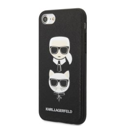Karl Lagerfeld KLHCI8SAKICKCBK iPhone7/8 / SE 2020 / SE 2022 czarny/black hardcase Saffiano Karl&Choupette Head
