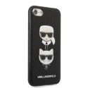 Karl Lagerfeld KLHCI8SAKICKCBK iPhone7/8 / SE 2020 / SE 2022 czarny/black hardcase Saffiano Karl&Choupette Head