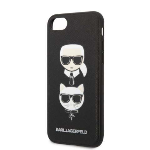 Karl Lagerfeld KLHCI8SAKICKCBK iPhone7/8 / SE 2020 / SE 2022 czarny/black hardcase Saffiano Karl&Choupette Head