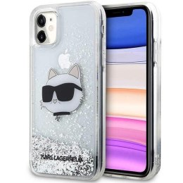 Karl Lagerfeld KLHCN61LNCHCS iPhone 11/XR srebrny/silver hardcase Glitter Choupette Head