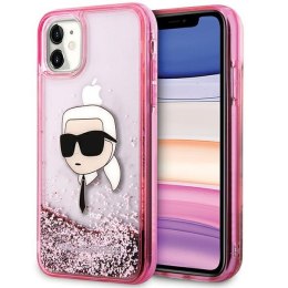 Karl Lagerfeld KLHCN61LNKHCP iPhone 11/XR różowy/pink hardcase Glitter Karl Head